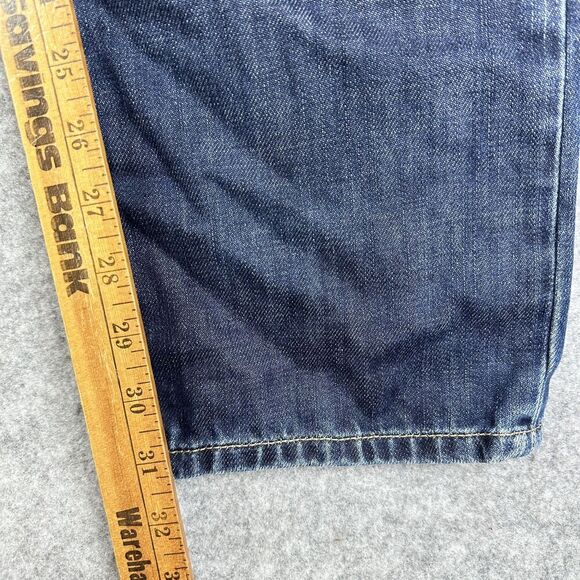 Eddie Bauer Jeans Womens 12 Modern Straight Aztec Embroidered Distressed Denim - Picture 12 of 16